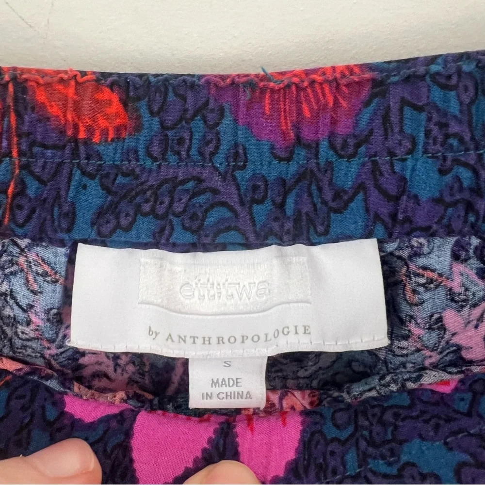 Ett:Twa by Anthropologie Wynnewood Floral Print High Rise Shorts Size Small